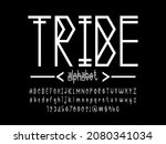 Vector Of Tribe Style Alphabet...
