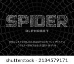 spider web alphabet design with ... | Shutterstock .eps vector #2134579171