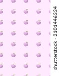 pink peach pattern. fresh fruit ... | Shutterstock .eps vector #2101446334