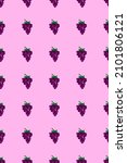 purple grape pattern. fresh... | Shutterstock .eps vector #2101806121