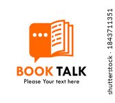 book talk logo template... | Shutterstock .eps vector #1843711351