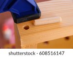 Small photo of Gluing dowel joint