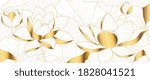luxury golden lotus background... | Shutterstock .eps vector #1828041521