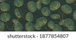 luxury gold and green ginkgo... | Shutterstock .eps vector #1877854807