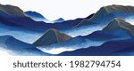 blue mountain and golden line... | Shutterstock .eps vector #1982794754