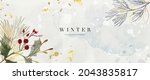 Winter Background Design  With...