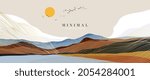mountain background vector.... | Shutterstock .eps vector #2054284001