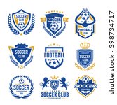 set of soccer football logo... | Shutterstock .eps vector #398734717