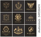 crests and luxury logo set ... | Shutterstock .eps vector #549550474