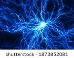 Small photo of blue lightning - graphic nerve lines diverge from the bright center in different directions