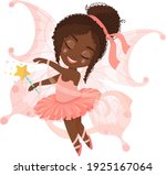 Cute Cartoon Black Ballerina In ...