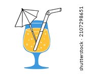 summer cocktail made from... | Shutterstock .eps vector #2107298651