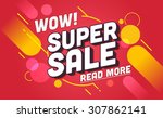 super sale banner design.vector ... | Shutterstock .eps vector #307862141