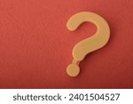 Small photo of The question mark symbolizes the curiosity and inquiry essential in the business world, prompting critical thinking and innovative problem-solving strategies.