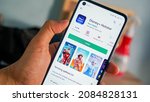 disney hotstar android app.... | Shutterstock . vector #2084828131