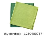 Two Green Folded Textile...