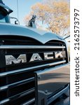 Small photo of Quebec, Canada - 05-18-2022: The front of a Mack truck