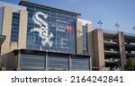 Small photo of Chicago, Illinois - May 25, 2022: Chicago White Sox MLB Baseball stadium at Guaranteed Rate Field