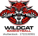 wildcat basketball team design... | Shutterstock .eps vector #1722133501
