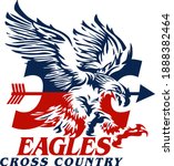 eagles cross country team... | Shutterstock .eps vector #1888382464