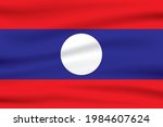 waving flag of lao. flag lao.... | Shutterstock .eps vector #1984607624