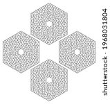 complicated hexagonal... | Shutterstock .eps vector #1968031804