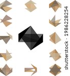 set of editable polygonal... | Shutterstock .eps vector #1986228254