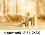 Small photo of Stock market or forex trading graph and candlestick chart suitable for financial investment concept. Economy trends background for business idea and all art work design. Abstract finance background