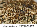 seed mix with sesame seeds, poppy seeds, pumpkin seeds and sunflower seeds