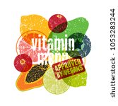 vitamin menu. approved by... | Shutterstock .eps vector #1053283244