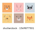 cute simple animal portraits  ... | Shutterstock .eps vector #1569877501