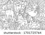 Big Coloring Page With Cute...
