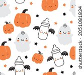 my first halloween   cute... | Shutterstock .eps vector #2051081834