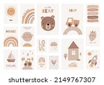 cute cartoon bohemian nursery... | Shutterstock .eps vector #2149767307