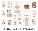 cute cartoon bohemian nursery... | Shutterstock .eps vector #2149767621