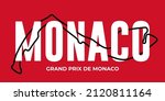 Monaco grand prix race track. circuit for motorsport and autosport. Vector illustration.