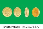 gold coin in four different... | Shutterstock .eps vector #2173671577