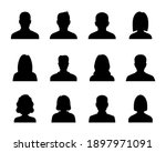 anonymous black avatars... | Shutterstock .eps vector #1897971091