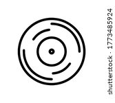 vinyl plate disc isolated on... | Shutterstock .eps vector #1773485924