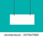 illustration of a hanging sign... | Shutterstock .eps vector #337067084