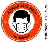 without face mask no service or ... | Shutterstock .eps vector #1773153554
