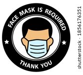 face mask is required or no... | Shutterstock .eps vector #1856176351