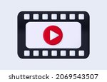 3d video icon play. control... | Shutterstock .eps vector #2069543507