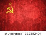USSR, Soviet Union flag on concrete textured background