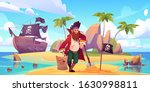 Pirate Buried Treasure Chest On ...