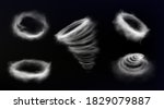 smoke circle  wind storm vortex ... | Shutterstock .eps vector #1829079887