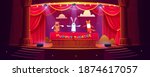 puppet theater on stage  funny... | Shutterstock .eps vector #1874617057