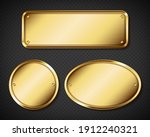 gold or brass plates  golden... | Shutterstock .eps vector #1912240321