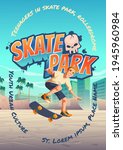Skate Park Poster With Boy...