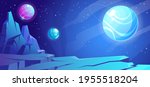 space background with planet... | Shutterstock .eps vector #1955518204